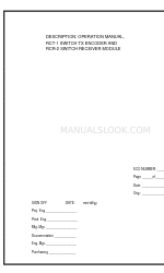 DTC RCR-2 Manual de operação