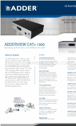 ADDER ADDERVIEW CATx 1000 Specifiche tecniche