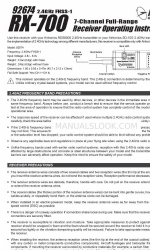 AIRTRONICS RX-700 Інструкція з експлуатації