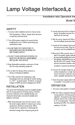 Con-Trol-Cure Lamp Voltage Interface B003-001 Installation And Operation Instructions