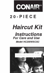 Conair 20-piece HC200WXCSC Instructions For Care And Use