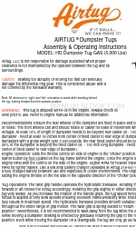 AIRTUG HD Dumpster Tug GAS Instructions d'assemblage et d'utilisation