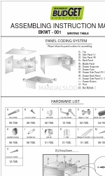 Damro Budget Furniture BKWT-001 Manual Instruksi Perakitan