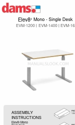 dams Elev82 Mono Single Desk EVM-1400 Manuel d'instructions de montage