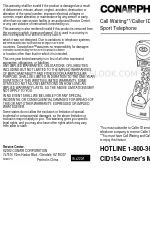 Conairphone CID154 Manual del usuario