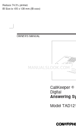 Conairphone TAD1212 Owner's Manual