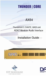 DAN NTP TECHNOLOGY DAD THUNDER CORE AX64 Manual de instalação