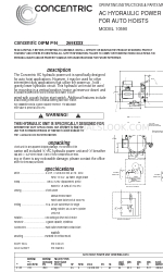 Concentric 10590 Operating Instructions & Parts Manual