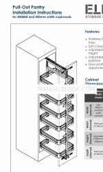 Elite Pull-Out Pantry 400MM Інструкція з монтажу Посібник з монтажу