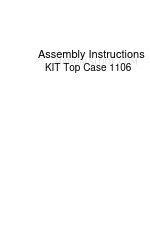 Ducati KIT Top Case 1106 Instrukcja montażu