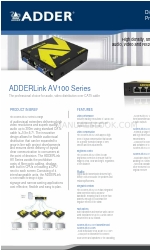 ADDER ADDERLink AV100T 브로셔 및 사양