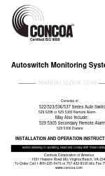 Concoa 523 Series Manuale di istruzioni per l'installazione e il funzionamento