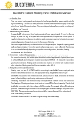 Ducoterra Radiant Heating Panel Installationshandbuch