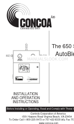 Concoa AutoBlend 650 Series Installatie- en bedieningshandleiding