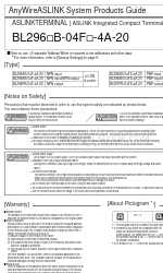 Anywire ASLINK BL296PB-04F-4A-20 Instrukcja obsługi produktu