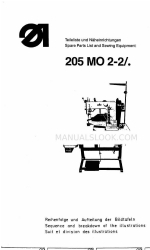 Duerkopp Adler 205-MO 2 Pièces détachées