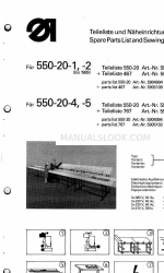 Duerkopp Adler 550-20-1 スペアパーツ