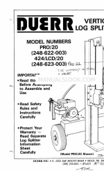 DUERR 424/LCD/20 Manuel d'instruction