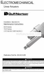 Duff-Norton 6415 Series Installation, Operation & Maintenance Instructions Manual