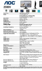 AOC 23 - 2330V Especificaciones