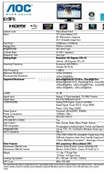 AOC 619Fh Specification Sheet