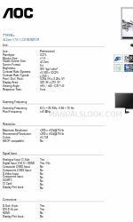 AOC 719VA+ Specifications