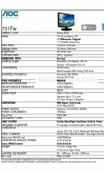 AOC 731Fw Dimensions