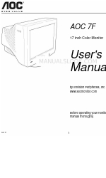 AOC 7F Manuel de l'utilisateur