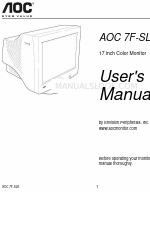 AOC 7F-SLK Gebruikershandleiding