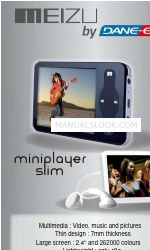 DANE-ELEC MEIZU MINIPLAYER SLIM Lembar data