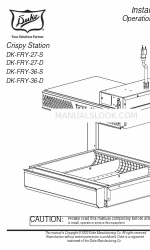 Duke DK-FRY-27-D Manual de instalación y funcionamiento