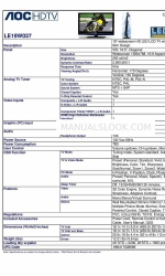 AOC Envision LE19W037 Fiche technique