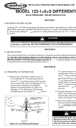 cashco 123-1+6+S Руководство по установке, эксплуатации и техническому обслуживанию