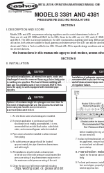 cashco 4381 설치, 운영 및 유지보수 매뉴얼