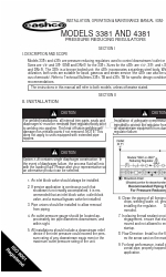 cashco 4381 설치, 운영 및 유지보수 매뉴얼