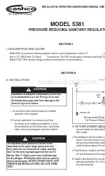 cashco 5381 Installation, Operation & Maintenance Manual