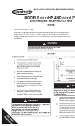 cashco 8311LP Manuel d'installation, d'utilisation et d'entretien