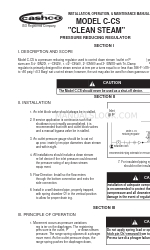 cashco C-CS 설치, 운영 및 유지보수 매뉴얼