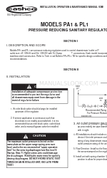 cashco PL1 Manuel d'installation, d'utilisation et d'entretien