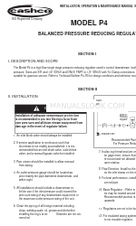 cashco P4 Посібник з монтажу, експлуатації та технічного обслуговування
