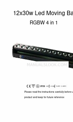 Aolait 12x30w Led Moving Bar RGBW 4 in 1 light. Посібник користувача