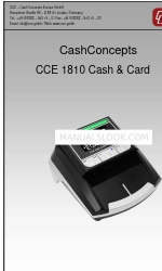 CashConcepts CCE 1810 Cash & Card Manuel