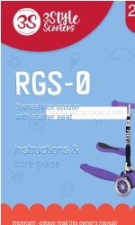 3Style Scooters RGS-0 Instructions & Care Manual