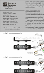 Duncan Apollo Jazz Bass - bridge 70mm 5 strg Kablo Bağlantı Şemaları