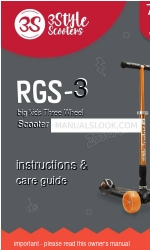 3Style Scooters RGS-3 Instructions & Care Manual