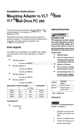 Danfoss VLT Midi Drive FC 280 Installation Instructions Manual