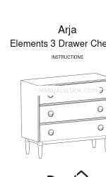 Dunelm Arja Elements 3 Drawer Chest Anleitung Handbuch