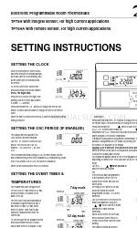 Danfoss TP75H Instructions de réglage