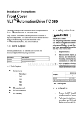 Danfoss VLT AutomationDrive FC 360 Instrucciones de instalación