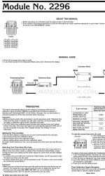 Casio 2296-1 Краткое руководство по эксплуатации